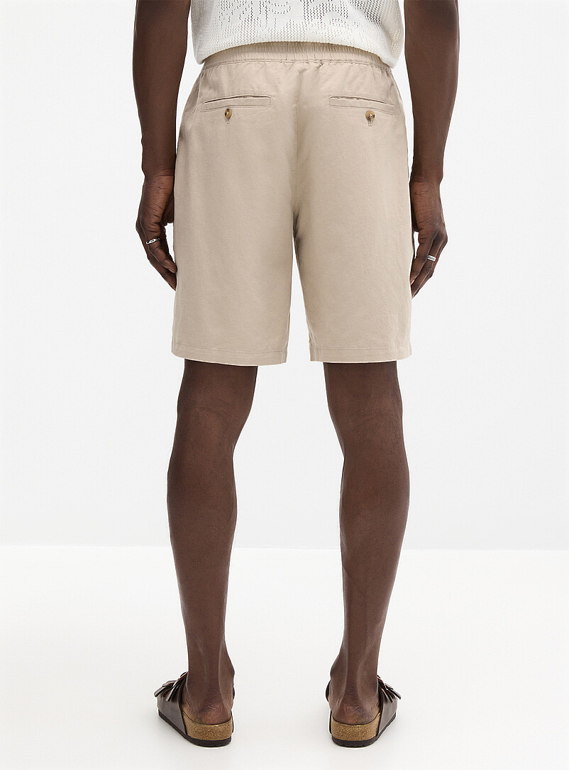 Le 31: Le bermuda coton et lin <b>Longueur d'entrejambe : 23 cm (9 po)</b> Sable pour homme
