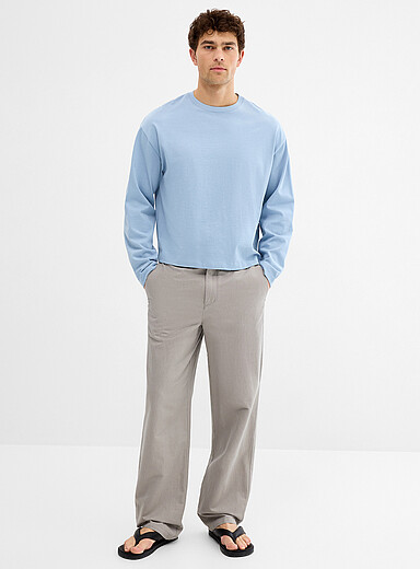 Le pantalon coton et lin <b>Coupe New York - Droite</b>