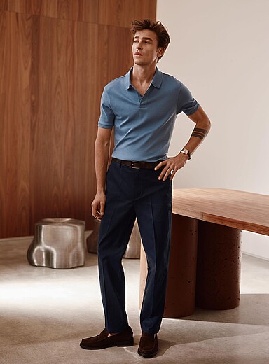 Lightweight weave pant <b>Amsterdam fit - Relaxed & tapered</b>
