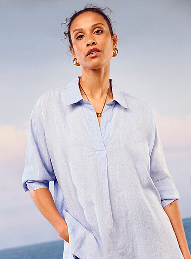 La blouse pur lin col Johnny