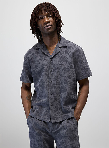 La chemise jacquard floral <b>Coupe confort</b>