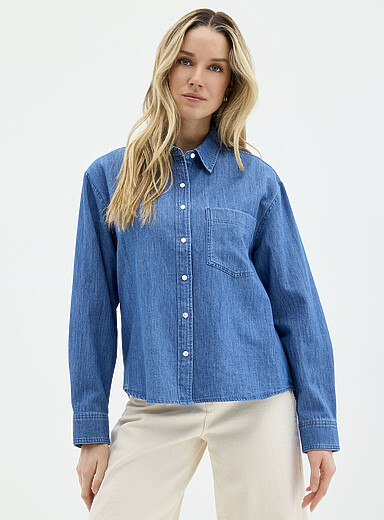 La chemise ample denim l&eacute;ger