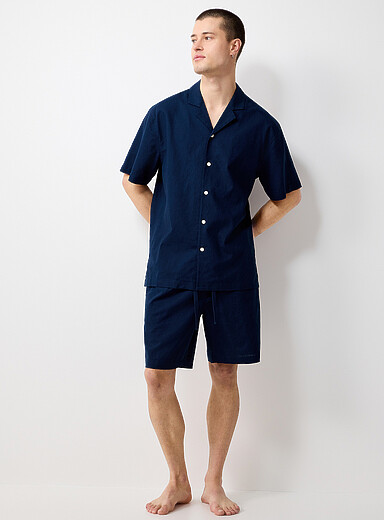 Solid lightweight linen pyjama short