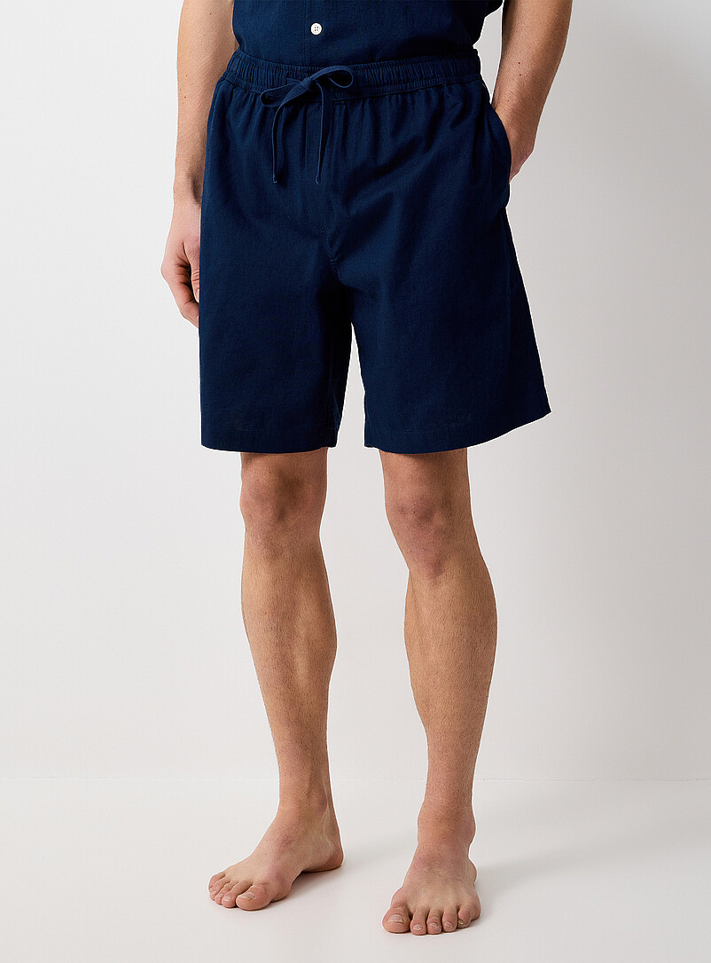 Le 31: Le short pyjama lin l&eacute;ger uni Sable pour homme