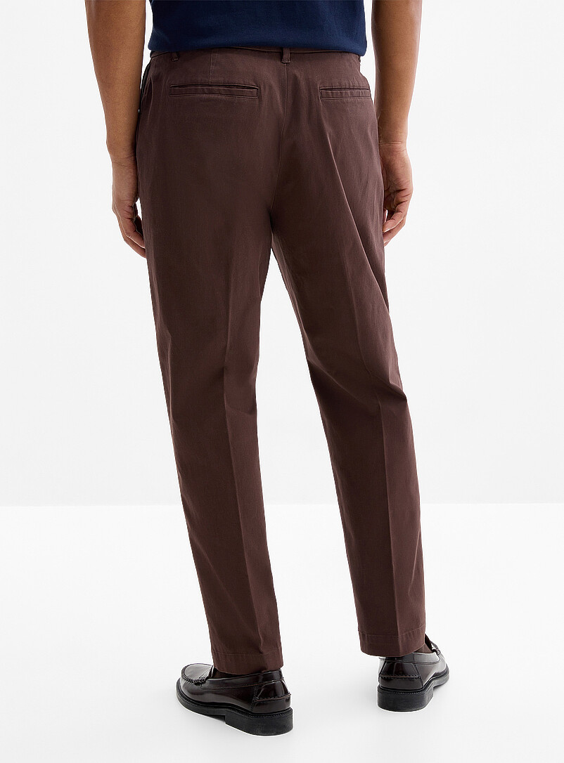 Le 31: Le chino &agrave; plis <b>Coupe Reykjavik - Fusel&eacute;e &agrave; plis</b> Ivoire pour homme