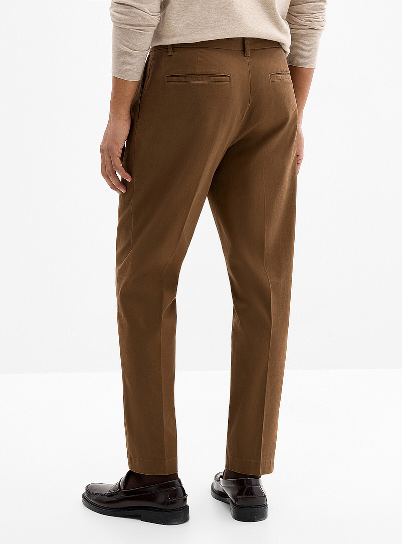 Le 31: Le chino &agrave; plis <b>Coupe Reykjavik - Fusel&eacute;e &agrave; plis</b> Ivoire pour homme