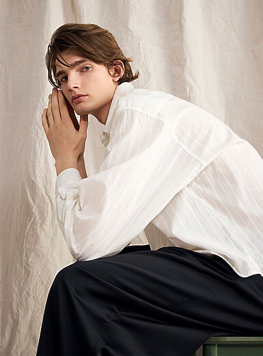 La chemise rayures ton sur ton <b>Capsule Le 31 Studio</b>