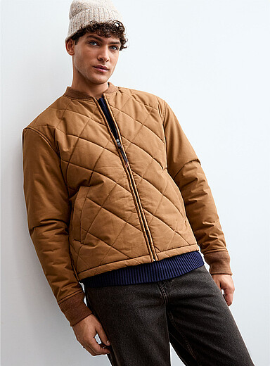 Le bomber matelass&eacute; losanges