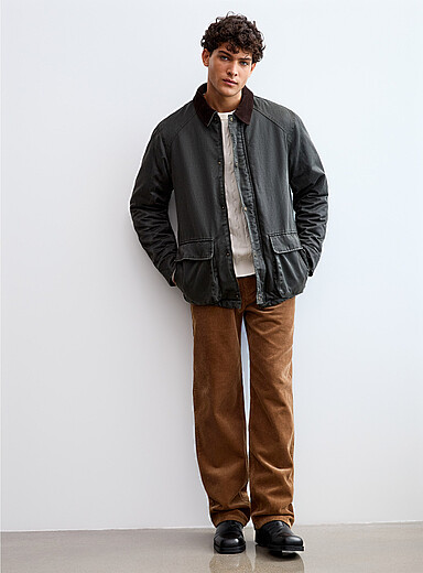 Waxed-effect cotton heritage jacket