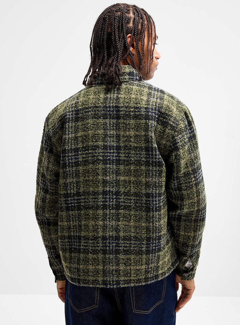 Checked knit overshirt Loose fit | Djab | | Simons