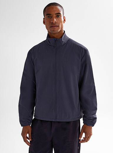 I.FIV5 Slate Grey Ripstop windbreaker jacket for men