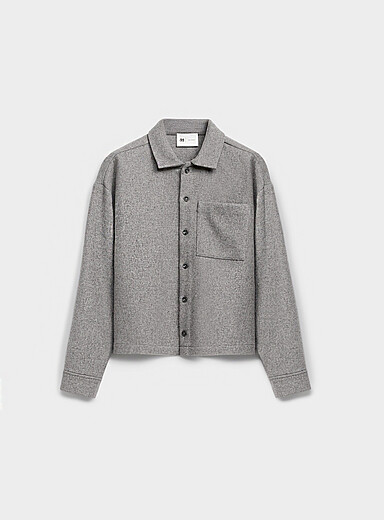 Le 31: La surchemise feutre cendr&eacute; <b>Capsule Le 31 Studio</b> Gris pour homme