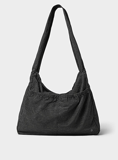 Check crossbody sports tote