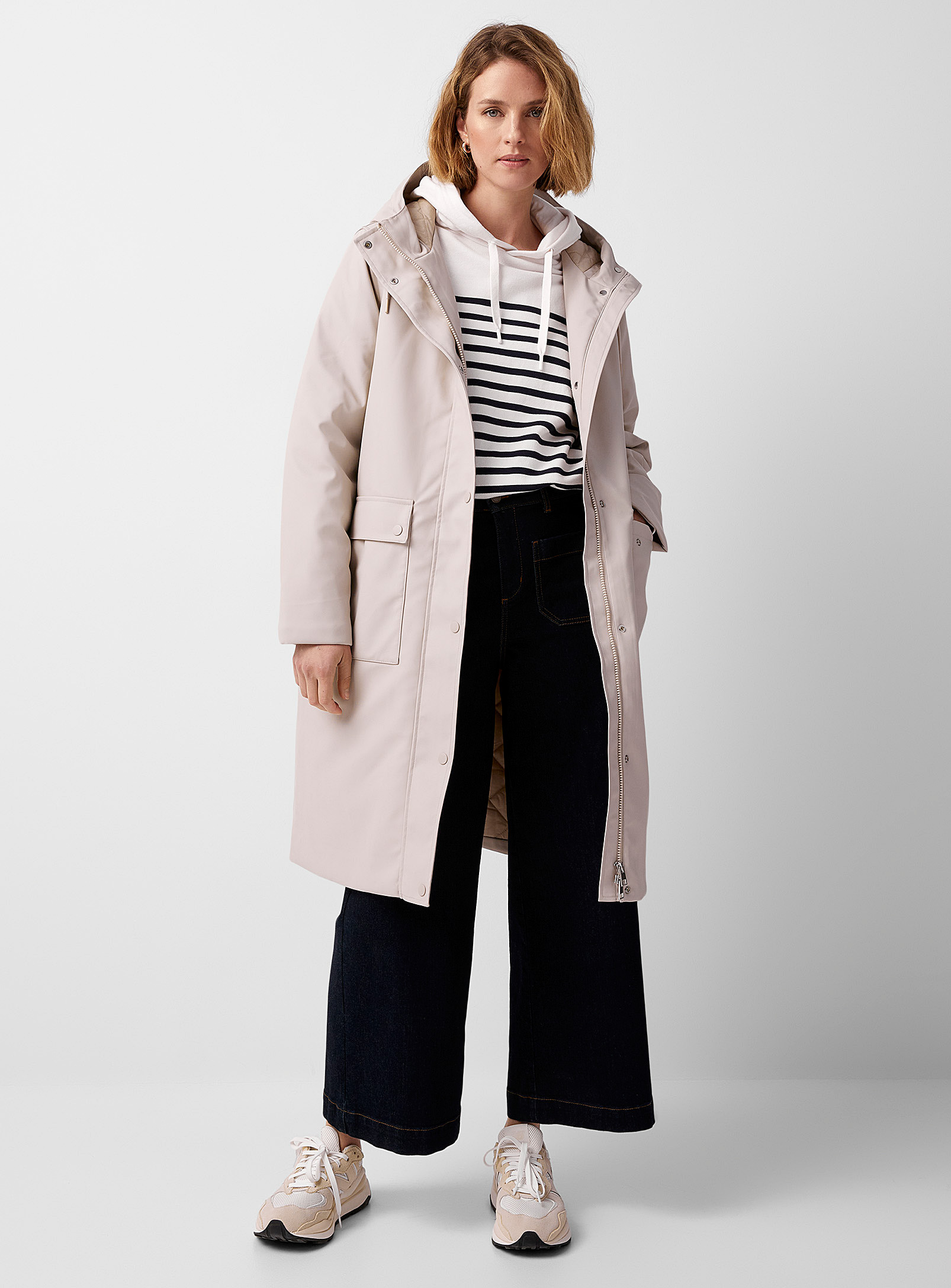 Contemporaine Quilted Lining Raincoat In Fawn