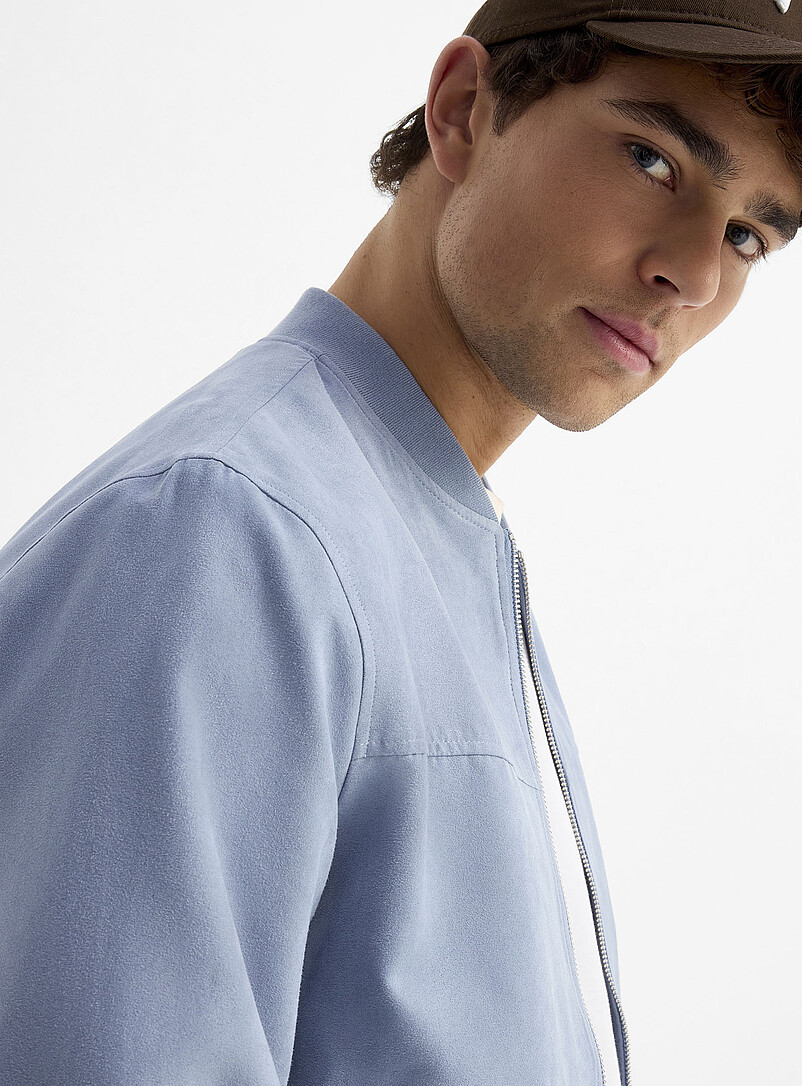 Faux-suede bomber jacket product image 2