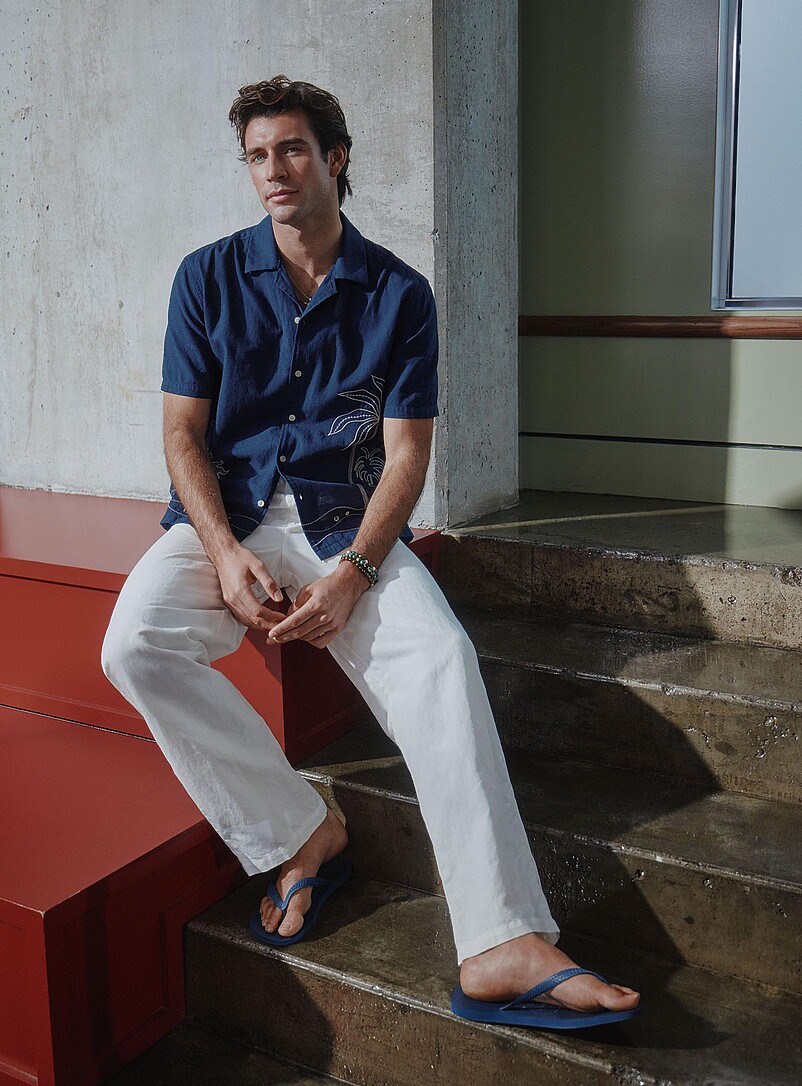 Cotton-Linen Pant New York Fit - Straight