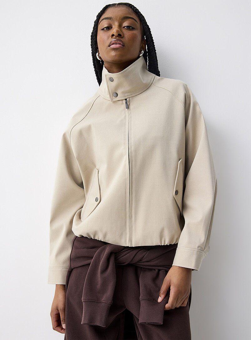 Harrington button-up collar jacket product image (primary)