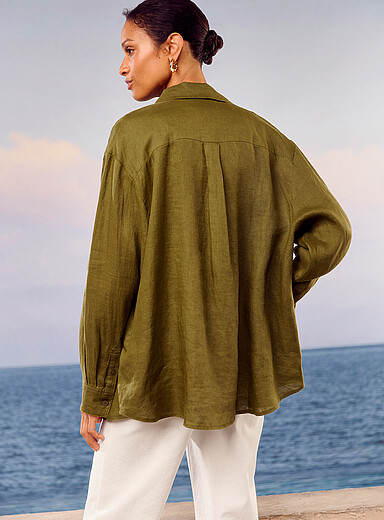 Oversized pure linen shirt product image 4