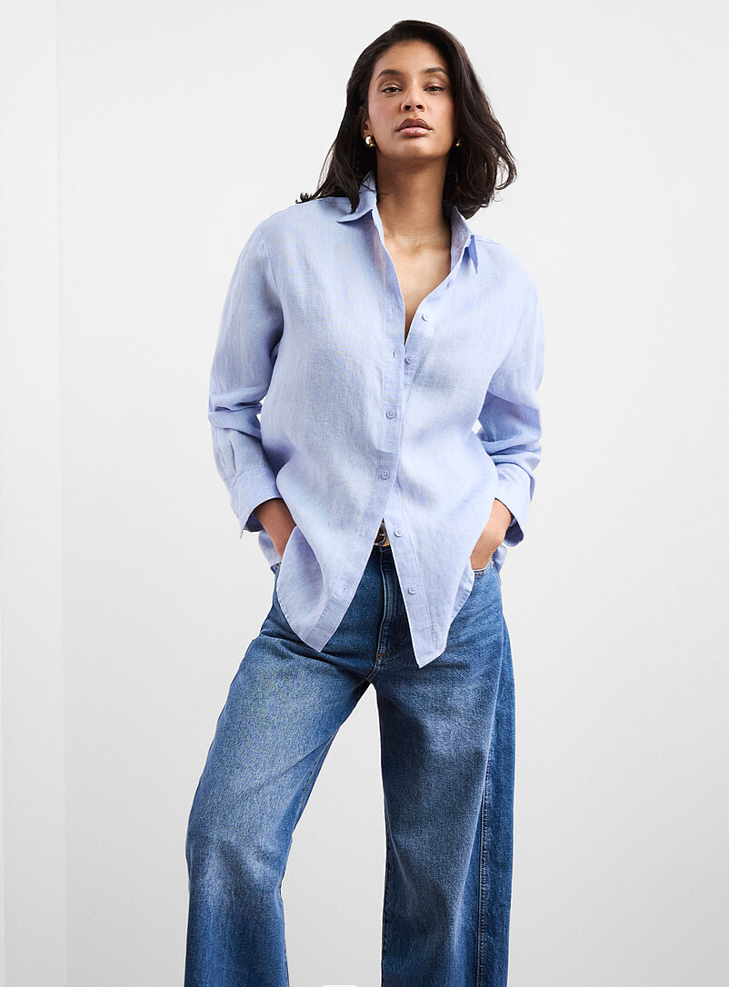 Oversized Pure Linen Shirt