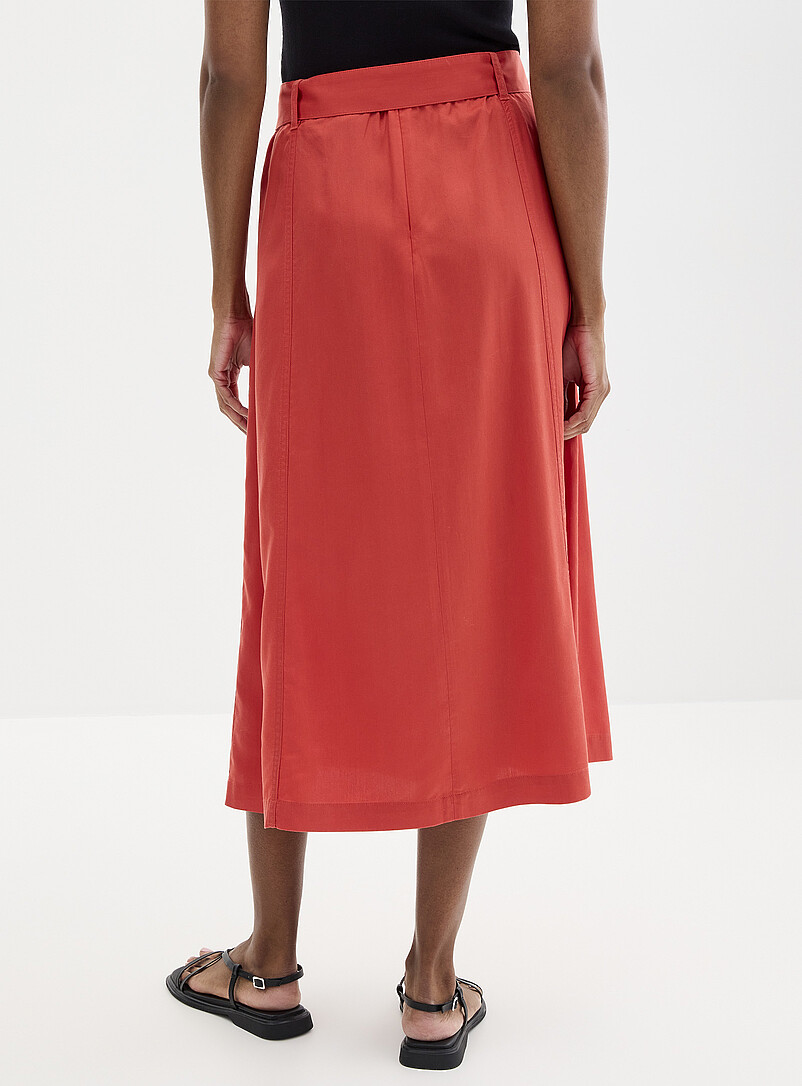 Belted flowy lyocell flared skirt product image 3