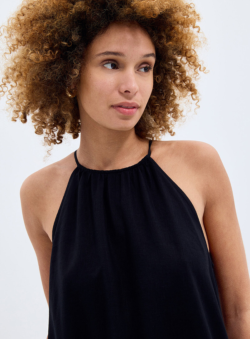 Linen-blend trapeze dress product image 2