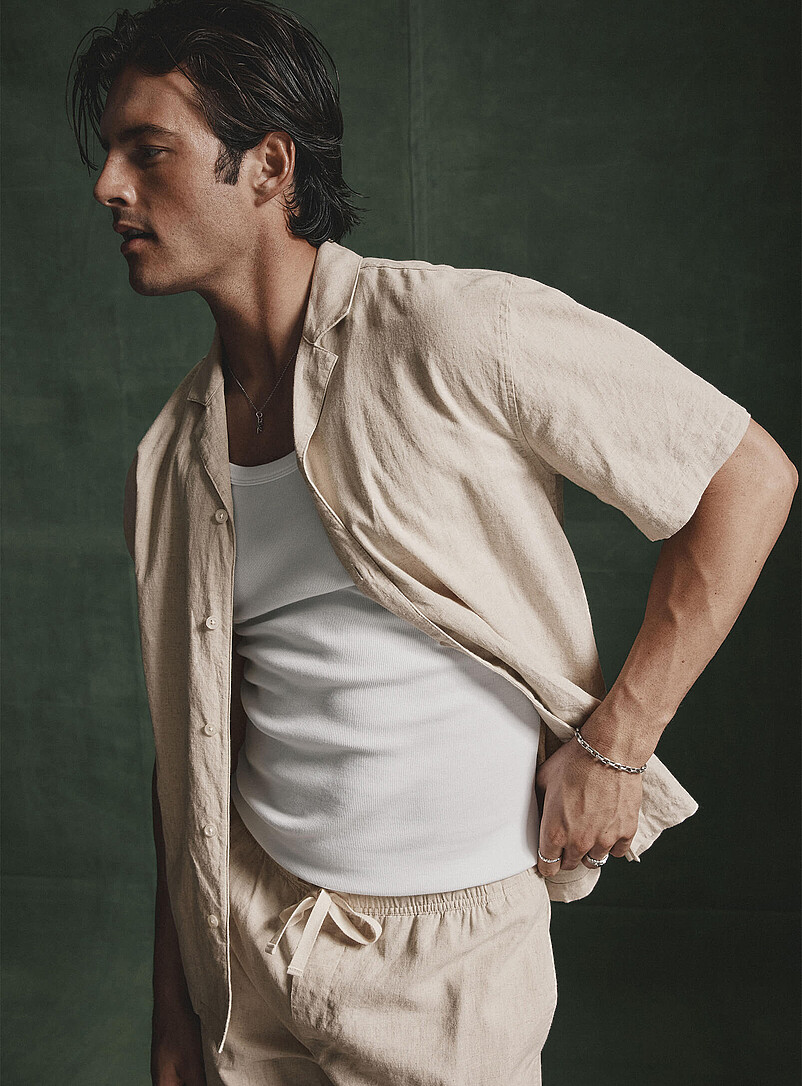 Lightweight Solid Linen Shirt