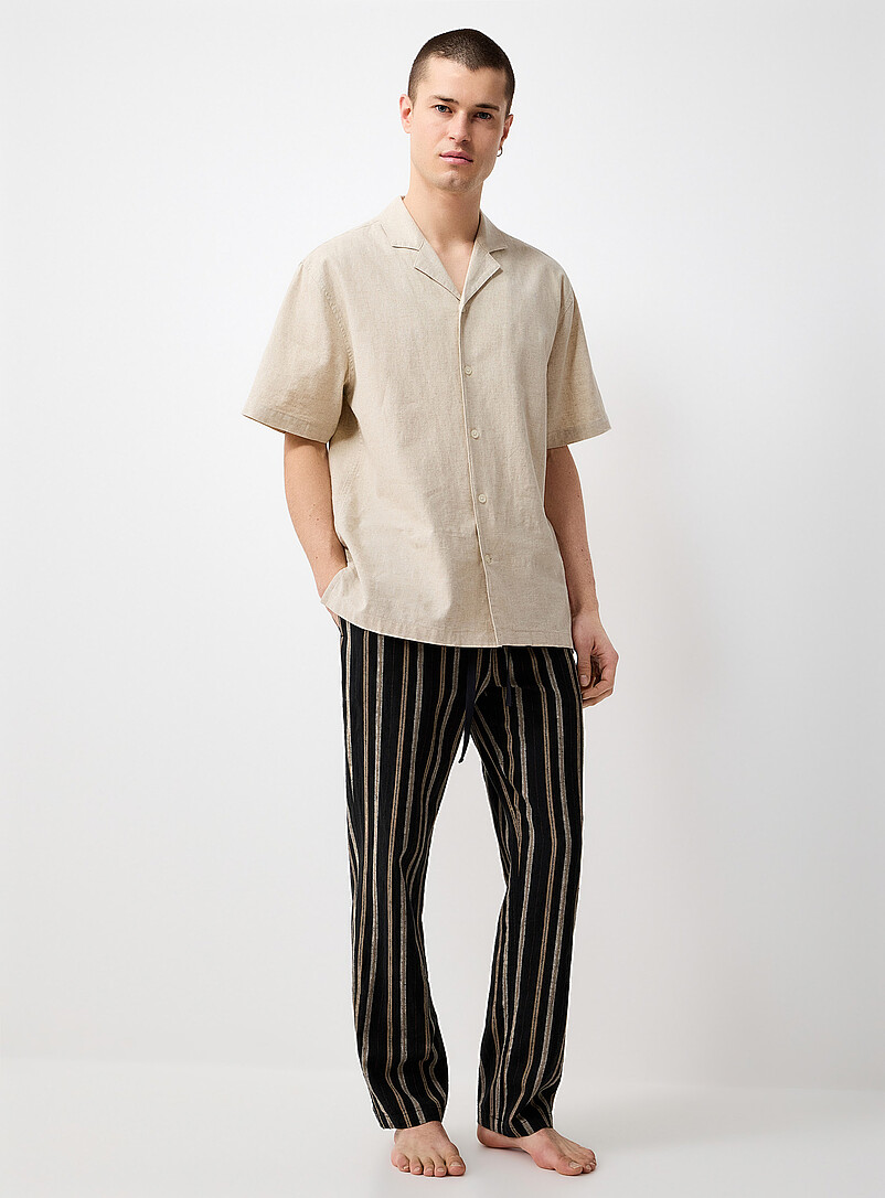Striped Lightweight Linen Pyjama Pant