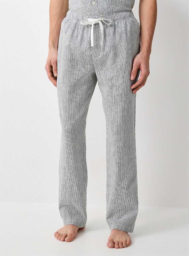Striped lightweight linen pyjama pant product image 2