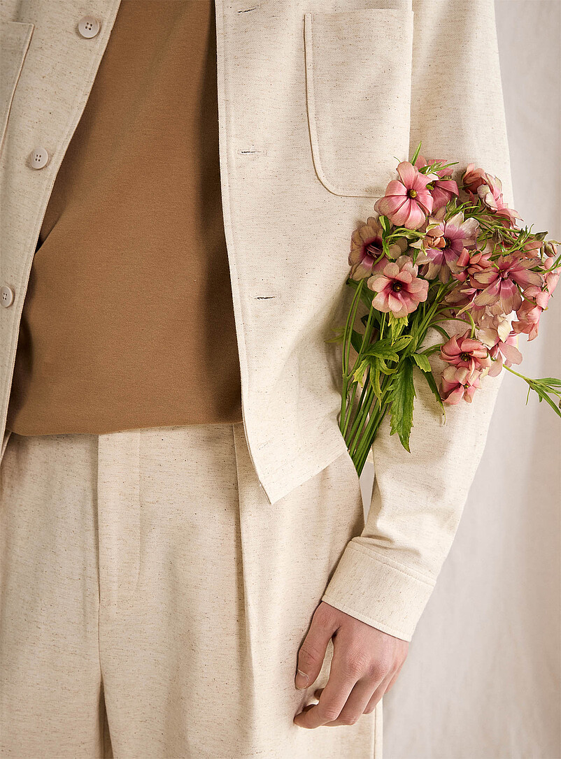 Flecked beige overshirt Le 31 Studio capsule product image 2