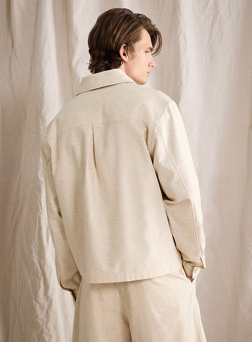 Flecked beige overshirt Le 31 Studio capsule product image 3