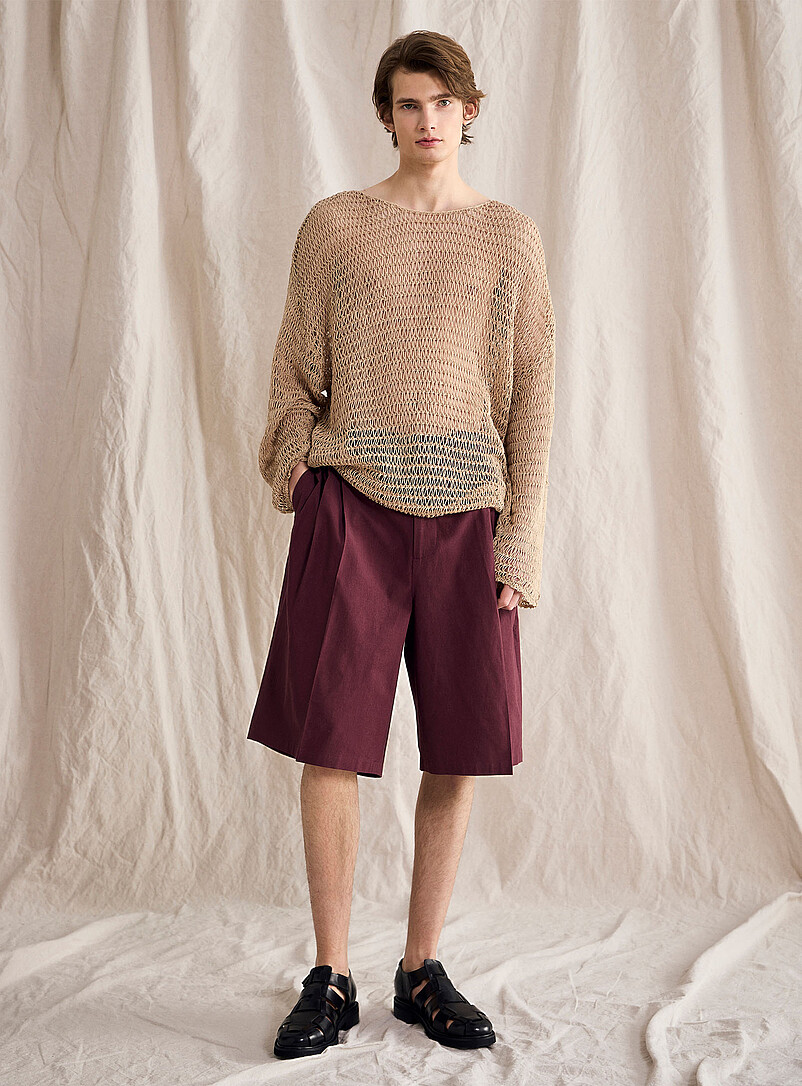 Pleated Xl Bermudas Inseam: 12" (31 Cm) Le 31 Studio Capsule