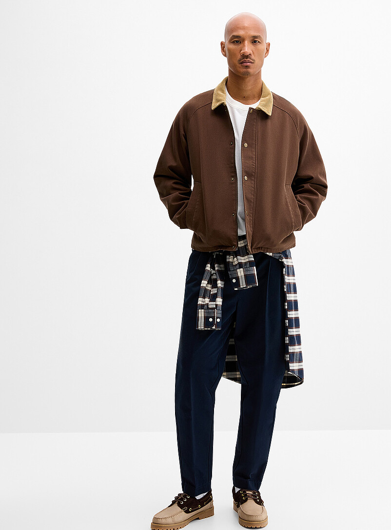 Corduroy-collar workwear jacket product image 2