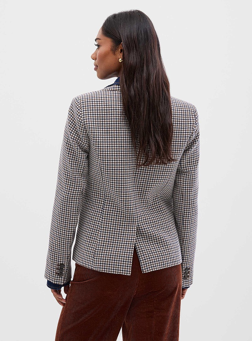 Woven checks single-breasted blazer product image 3