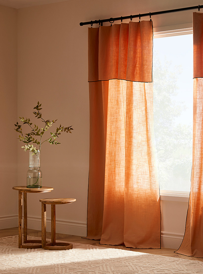 Simons Maison Fawn Sewn edging pure cotton curtain Adjustable length 130 x 270 cm