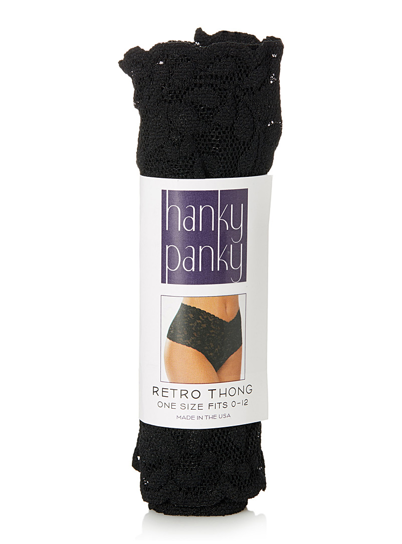 Hanky Panky Red Retro rise rosebush lace thong for women
