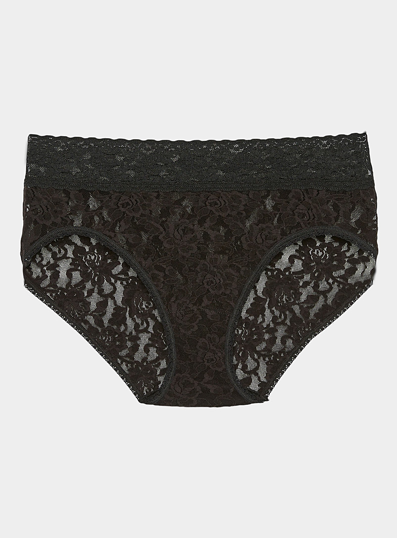 Hanky Panky Black High-waist lace hipster for women