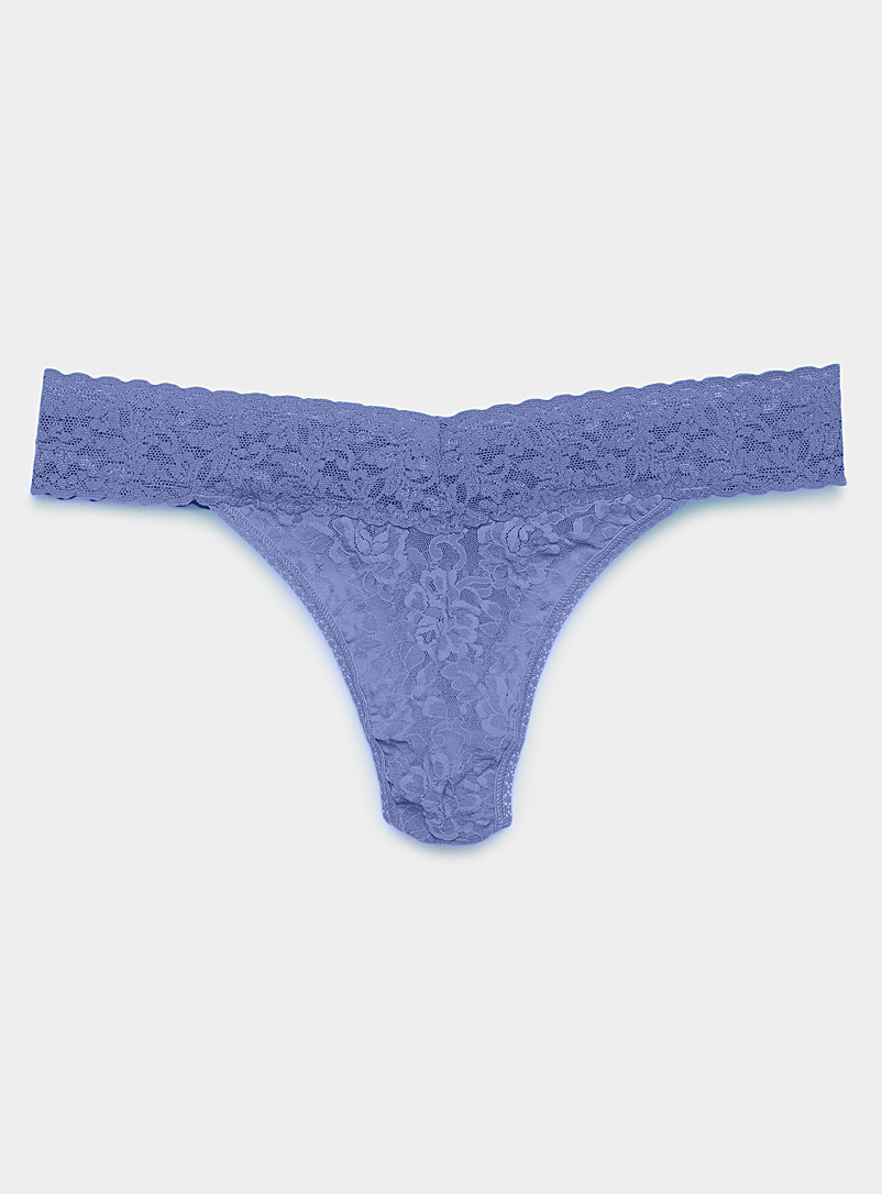 Hanky Panky Blue-purple Original rise lace thong for women