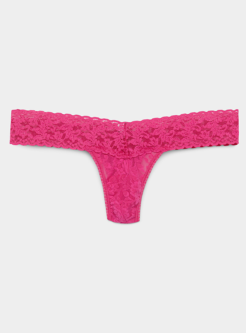 Hanky Panky Pink Low rise lace thong for women
