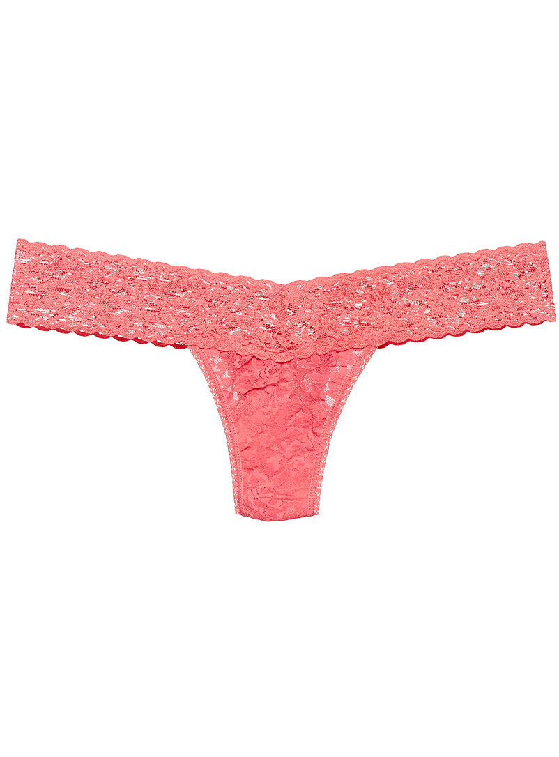 Hanky Panky Coral Low rise lace thong for women