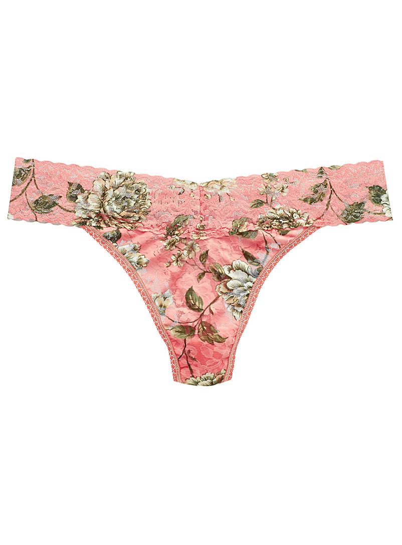 Hanky Panky Pink Vintage flower original-rise thong for women