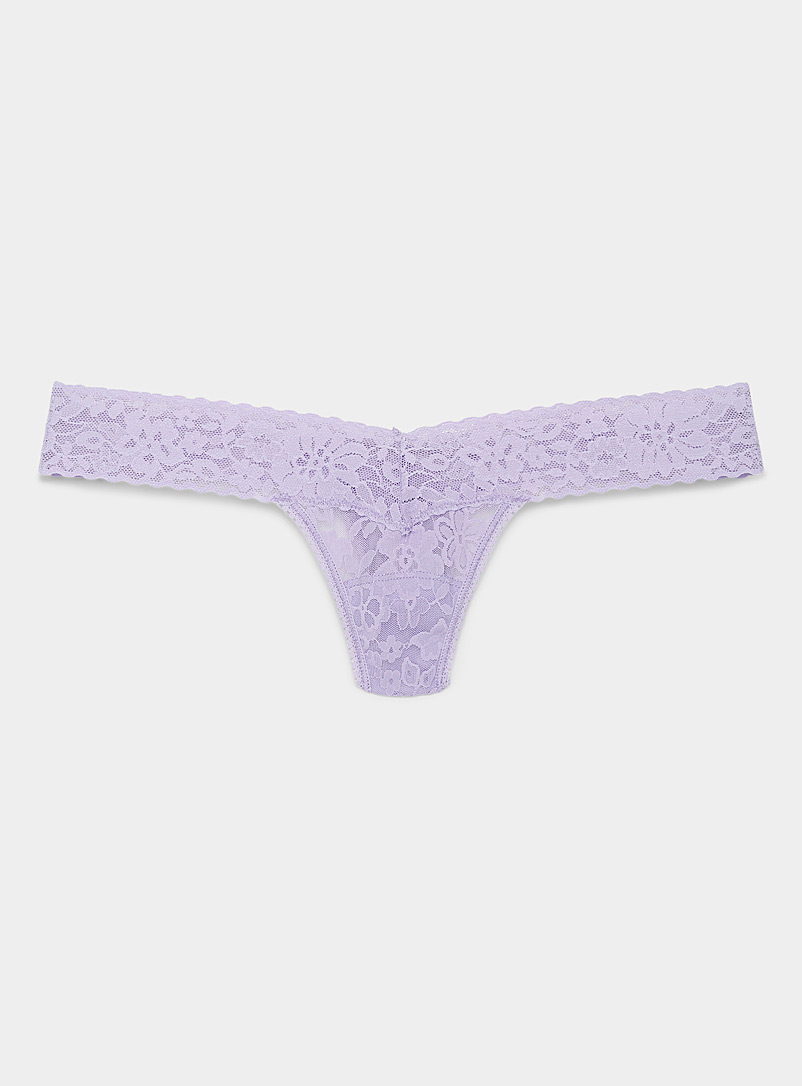 Hanky Panky Lilacs Low rise lace thong for women