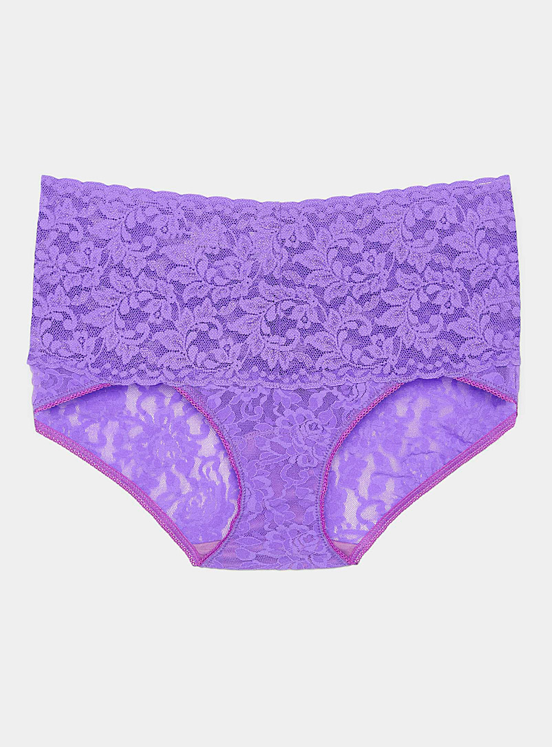Hanky Panky Purple V-waist lace bikini panty for women