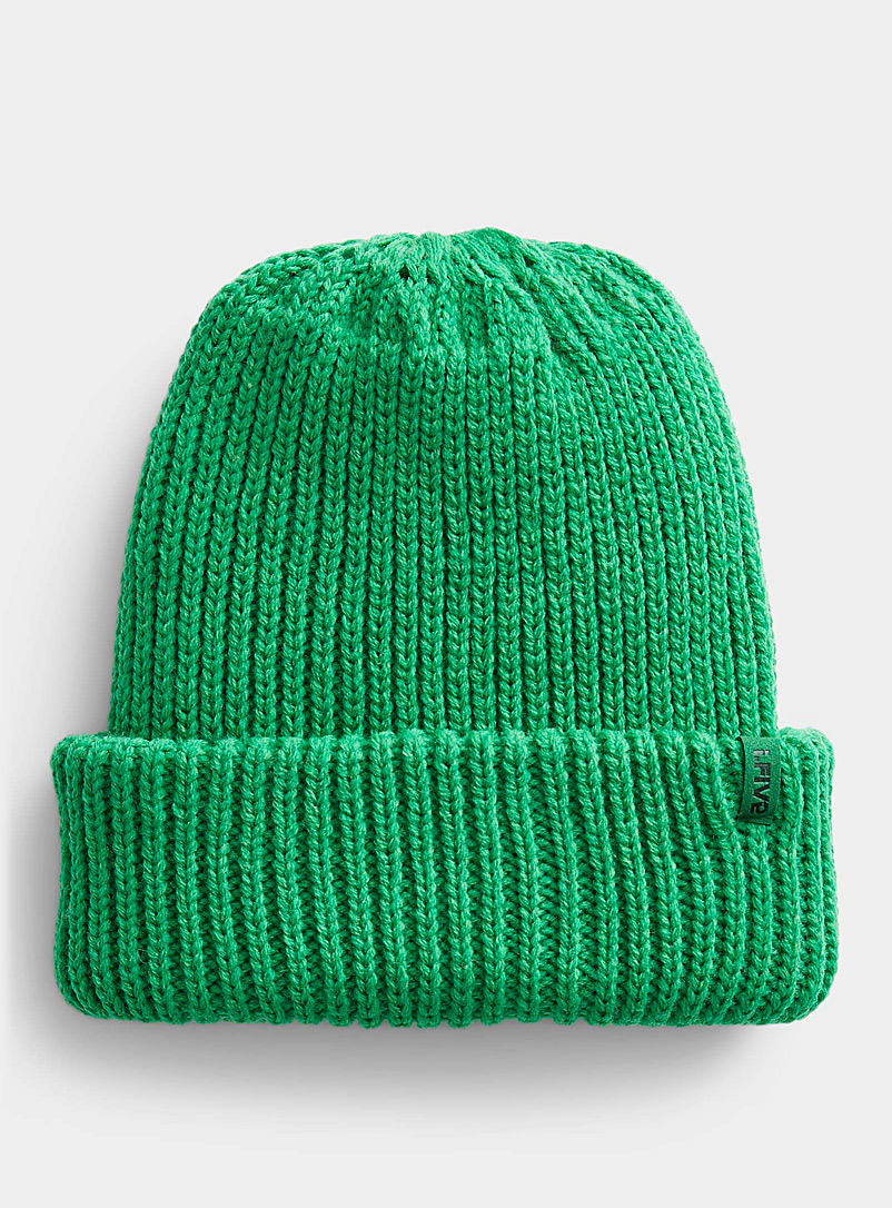 I.FIV5 Kelly Green Colourful chunky tuque for women