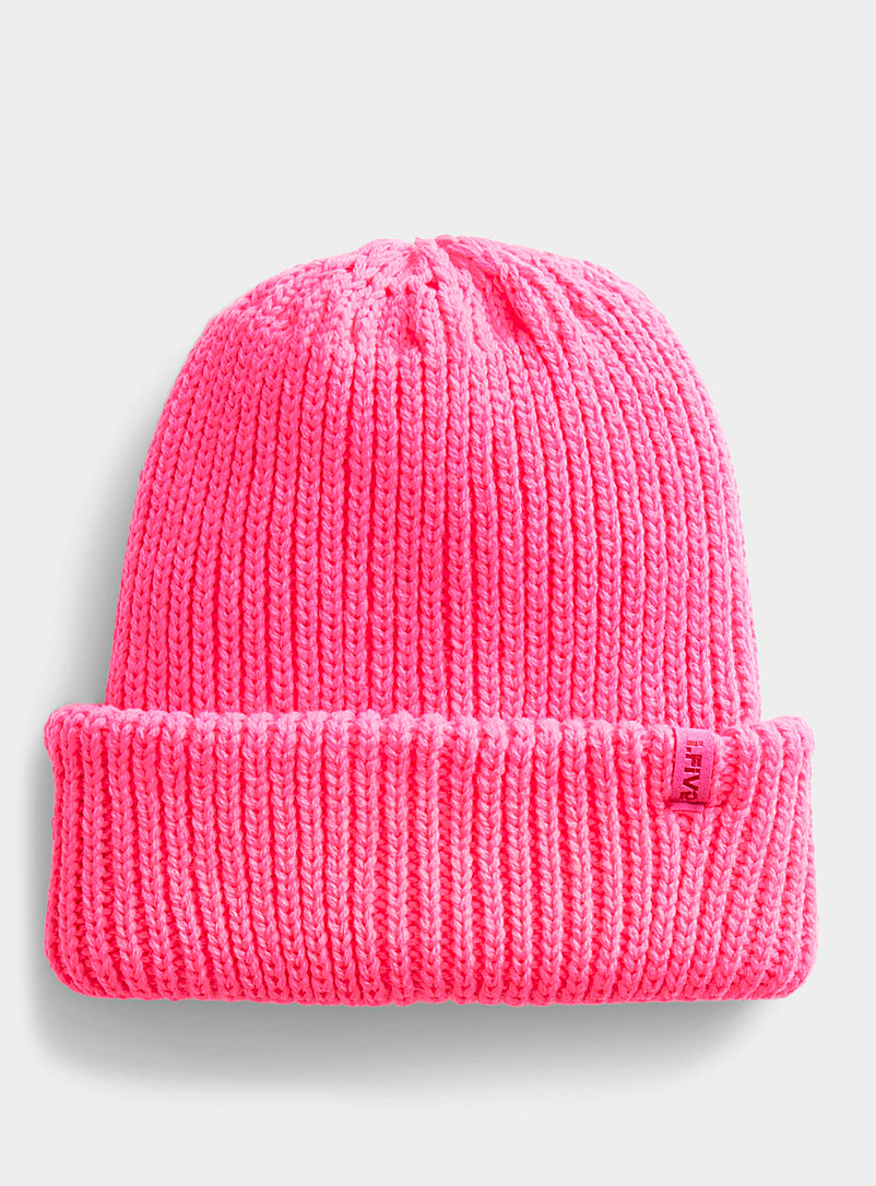 I.FIV5 Pink Colourful chunky tuque for women