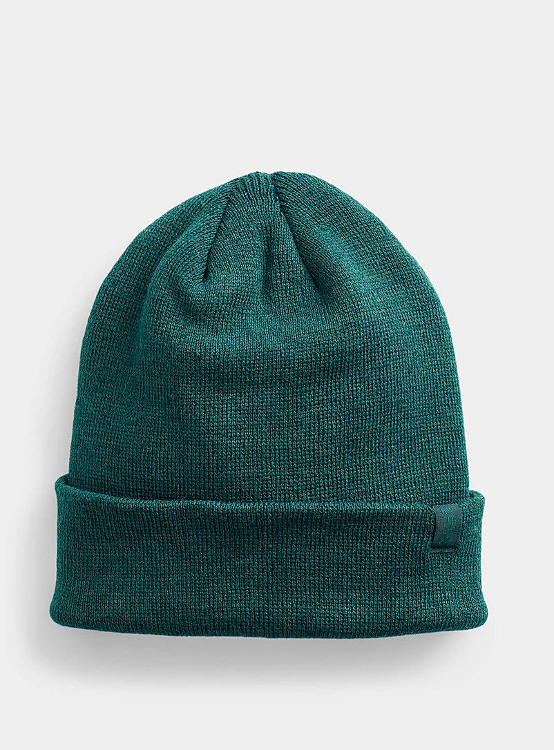 I.FIV5 Kelly Green Stretch knit solid tuque for men