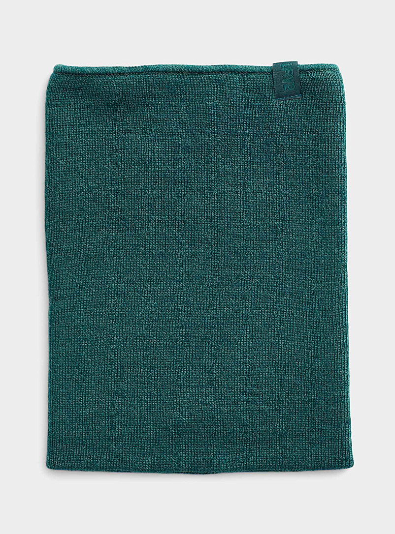 I.FIV5 Kelly Green Mixed-knit neckwarmer for men