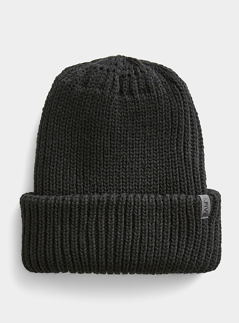 I.FIV5 Black Colourful chunky tuque for men