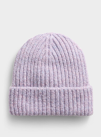 I.FIV5: La tuque c&ocirc;tel&eacute;e duveteuse Lilas pour femme