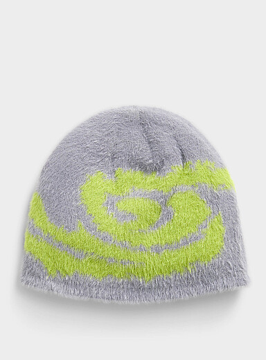 Vortex fuzzy knit cuffless tuque