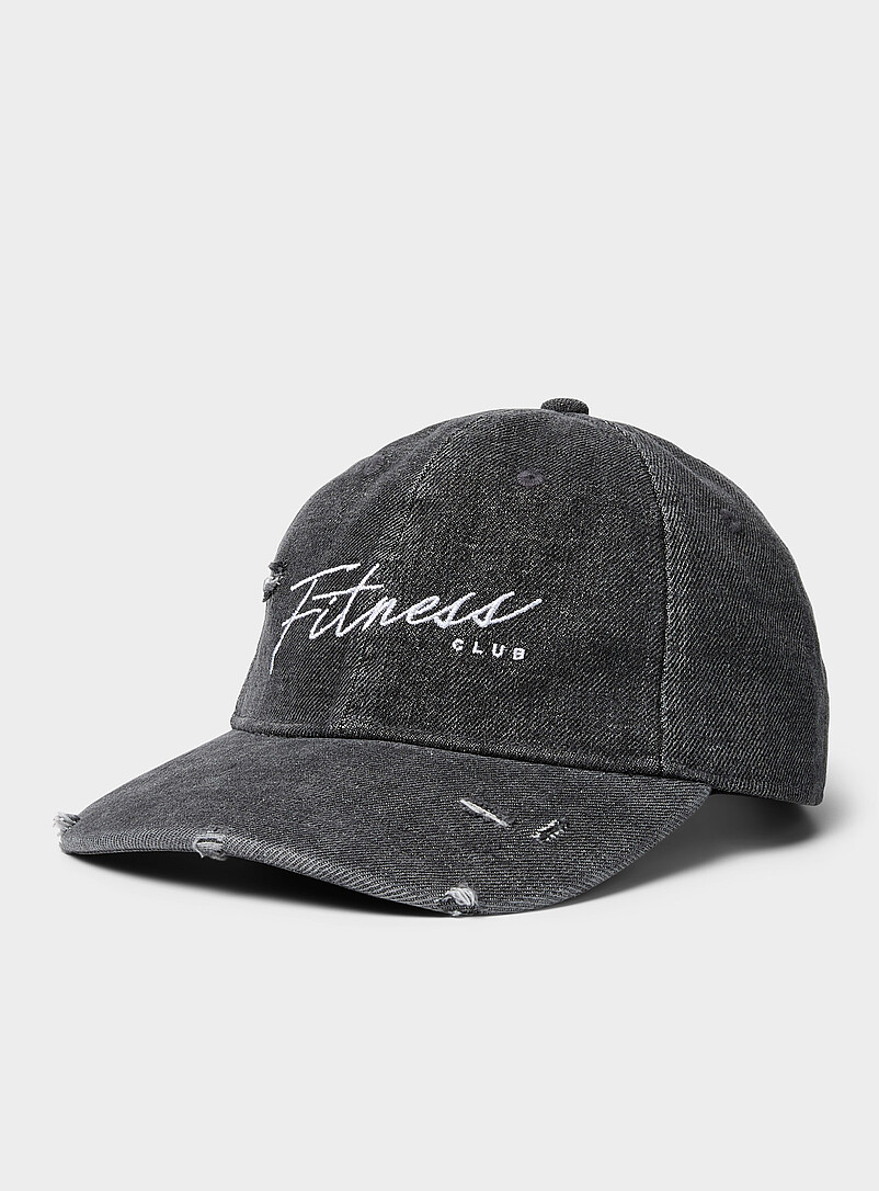 Distressed denim cap product image (primary)